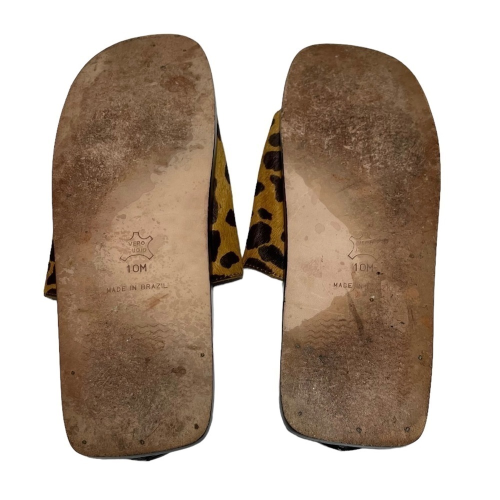 Naked Feet (EUC) Garcia Leopard Nonato Leather uppers footbed & bottoms, Size 10 - Picture 12 of 13